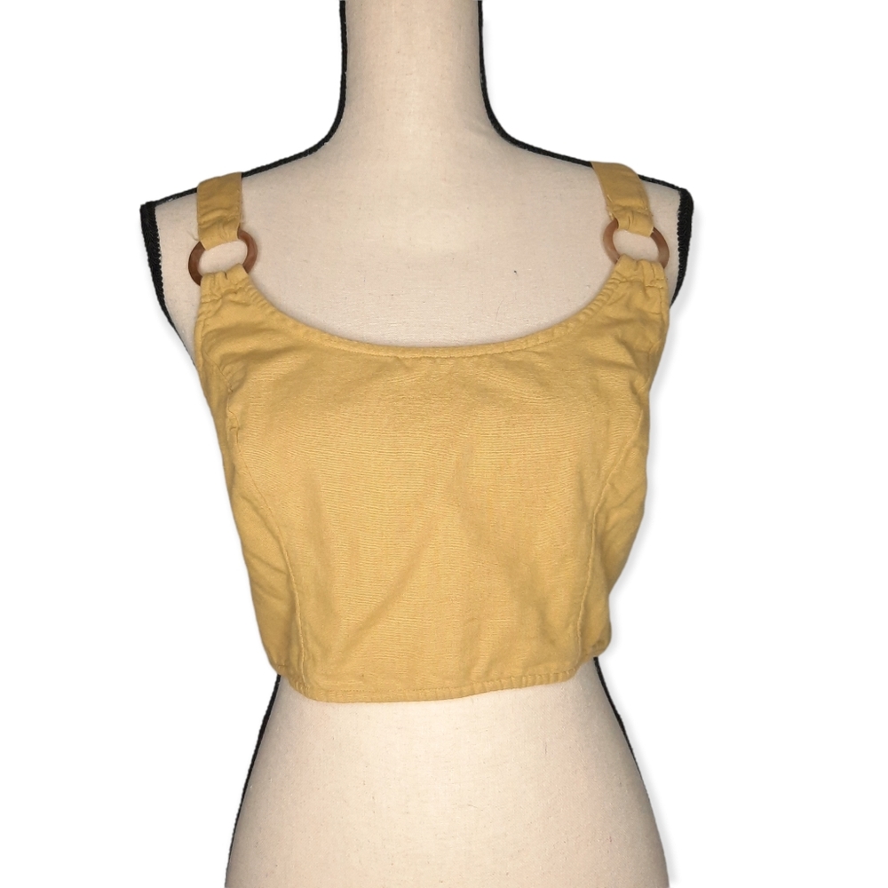 American Eagle Yellow Crop Top Medium
